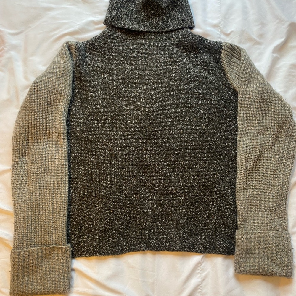 Autumn Cashmere Color Block Cuffed Turtleneck Sweater